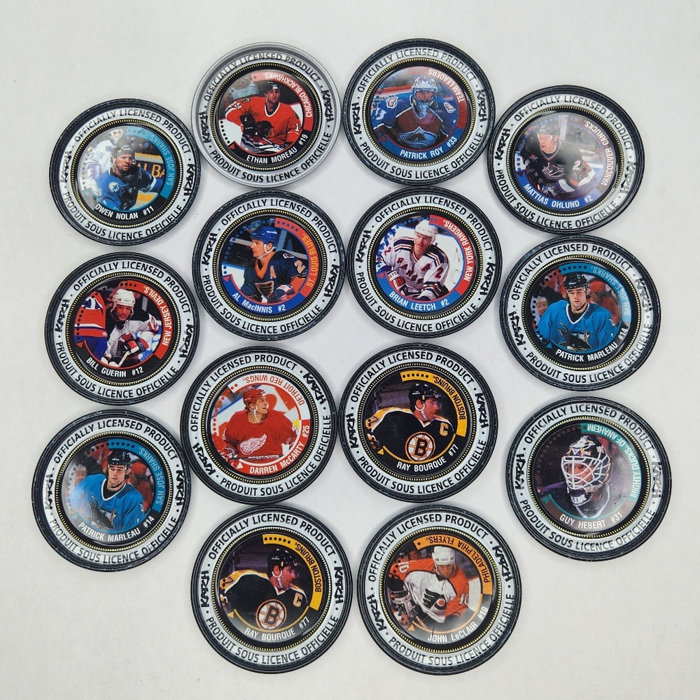 Vintage 90s Katch NHL Metal Medallion Collectible Discs